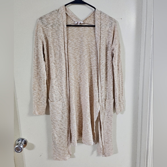 Candie's Gold Tan Open-Front Cardigan Sweater - Picture 1 of 6